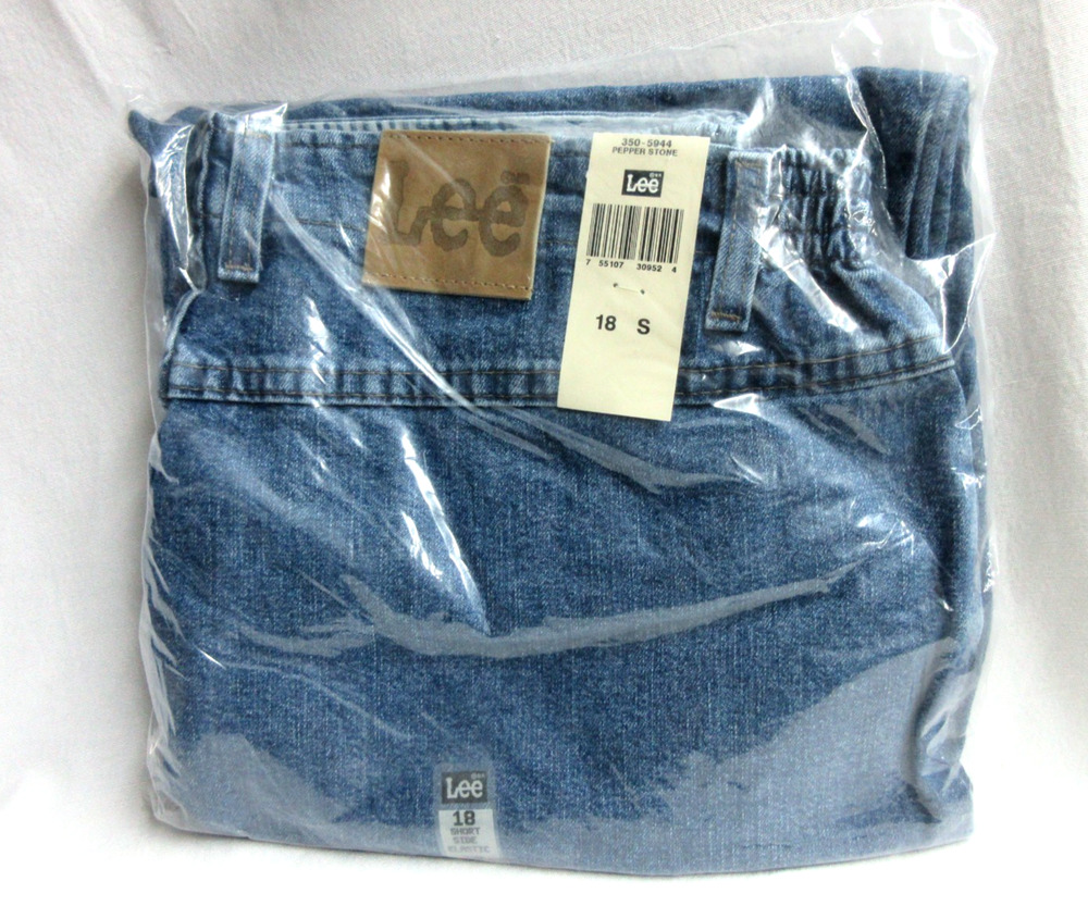 NWT Vintage LEE 18S Jeans Side-Elastic-Waist Pepperstone Blue Retro Denim Womens